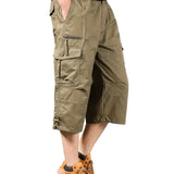 Shorts Cargo en Coton Longs