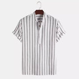 Chemise Élégante à Manches Courtes Rayée