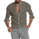 Chemise en coton et lin