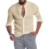 Chemise en coton et lin