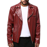 Veste en Cuir Casual pour Homme