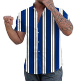 Chemise d'Été à Rayures à Manches Courtes