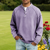 Daniel – Chemise style Henley en coton premium pour Homme