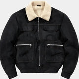 Marc | Blouson aviateur camel col sherpa