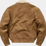 Marc | Blouson aviateur camel col sherpa