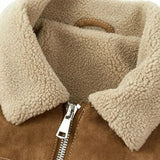 Marc | Blouson aviateur camel col sherpa