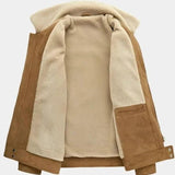 Marc | Blouson aviateur camel col sherpa