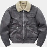 Marc | Blouson aviateur camel col sherpa