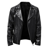 Veste en Cuir Casual pour Homme