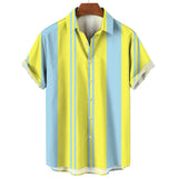 Chemise d'Été à Rayures à Manches Courtes