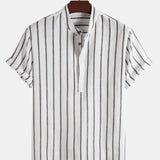 Chemise Élégante à Manches Courtes Rayée