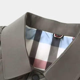 Jacques | Veste matelassée grise doublure à carreaux