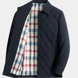 Jacques | Veste matelassée grise doublure à carreaux