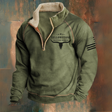 Alain | Sweat vert olive col camionneur