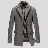 Arnaud | Gilet manteau en maille grise col écharpe