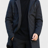 Armand | Manteau d'hiver noir à capuche