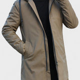 Armand | Manteau d'hiver noir à capuche