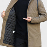 Armand | Manteau d'hiver noir à capuche
