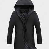 Armand | Manteau d'hiver noir à capuche