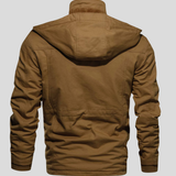 Florent | Veste d'hiver noire à capuche doublée sherpa