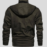 Florent | Veste d'hiver noire à capuche doublée sherpa