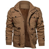 Florent | Veste d'hiver noire à capuche doublée sherpa