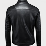Émile | Veste trucker effet cuir cognac