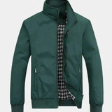 Claude | Blouson bombers bleu marine doublure à carreaux
