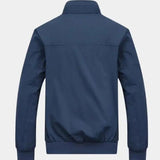 Claude | Blouson bombers bleu marine doublure à carreaux
