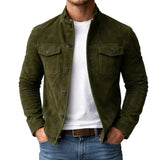 Veste en daim avec boutons