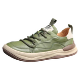 Chaussures en cuir à semelle haute