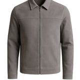 Veste en Daim Grise pour Hommes – Veste Casual Moderne