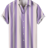 Chemise d'Été à Rayures à Manches Courtes
