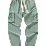 Pantalon Cargo en Tissu Côtelé