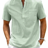 Chemise Élégante en Coton-Lin
