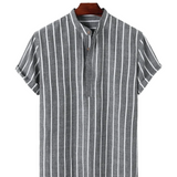Chemise Élégante à Manches Courtes Rayée