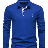 Chemise Polo Casual à Manches Longues