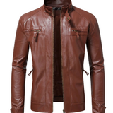 Veste en Cuir Masculine Élégante