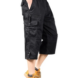Shorts Cargo en Coton Longs