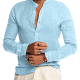 Chemise en coton et lin