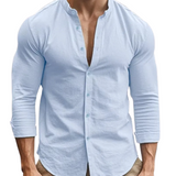 Chemise d'Été Décontractée en Coton et Lin