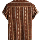 Chemise à Manches Courtes en Coton de Style Hawaïen pour Hommes