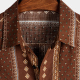 Chemise à Manches Courtes en Coton de Style Hawaïen pour Hommes