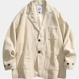 René | Veste décontractée en velours fin crème
