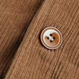 Dominique | Veste en velours côtelé marron doublée sherpa