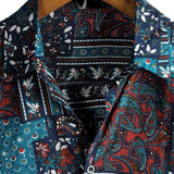 Chemise Casual en Coton pour Hommes à Manches Courtes