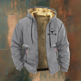 Éric | Veste à capuche noire doublée sherpa