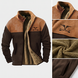 Hervé | Veste polaire marron et noire