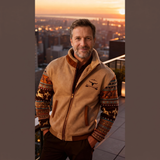 Hervé | Veste polaire marron et noire