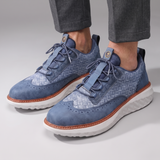 Baskets en cuir et mesh Alden
